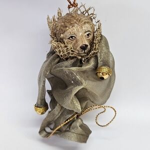 NEW VINTAGE Katherine's Collection Lion Charm Bell Bag Ornament Wayne Kleski